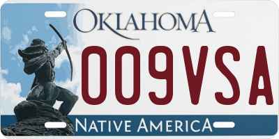 OK license plate 009VSA