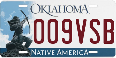 OK license plate 009VSB