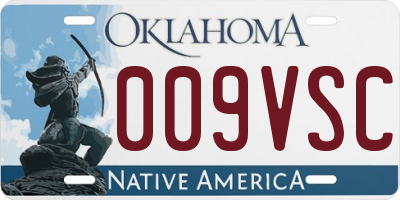 OK license plate 009VSC