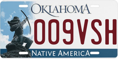 OK license plate 009VSH