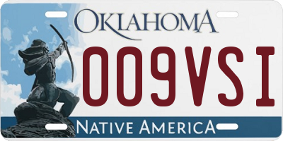 OK license plate 009VSI