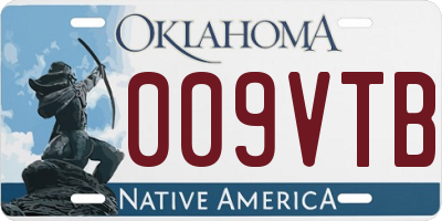 OK license plate 009VTB
