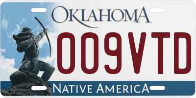 OK license plate 009VTD