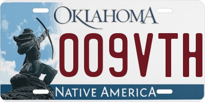 OK license plate 009VTH