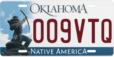 OK license plate 009VTQ