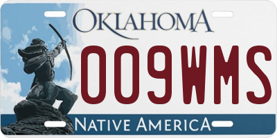 OK license plate 009WMS