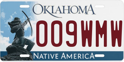 OK license plate 009WMW