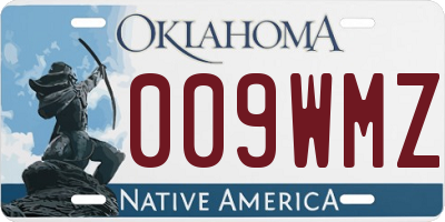 OK license plate 009WMZ