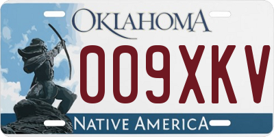 OK license plate 009XKV