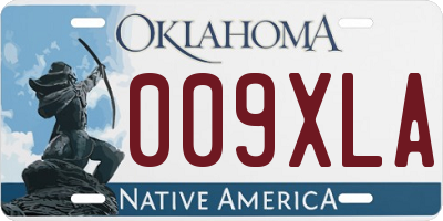 OK license plate 009XLA