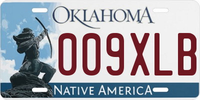 OK license plate 009XLB