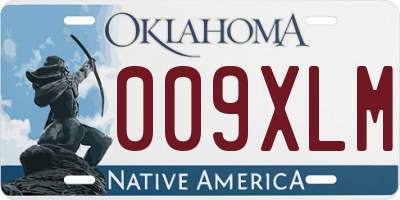 OK license plate 009XLM