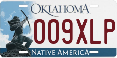 OK license plate 009XLP