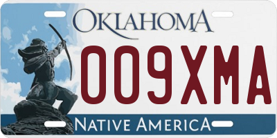 OK license plate 009XMA