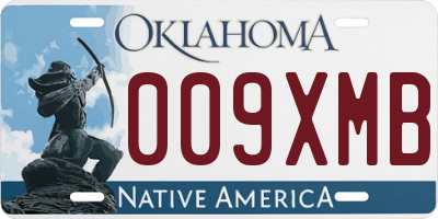 OK license plate 009XMB
