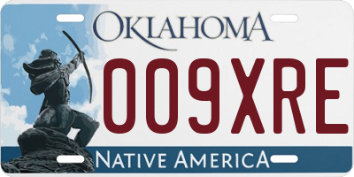 OK license plate 009XRE