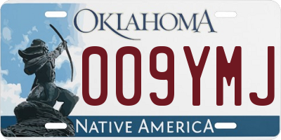 OK license plate 009YMJ