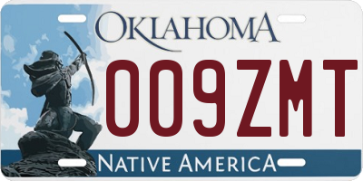 OK license plate 009ZMT