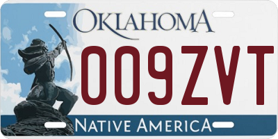 OK license plate 009ZVT