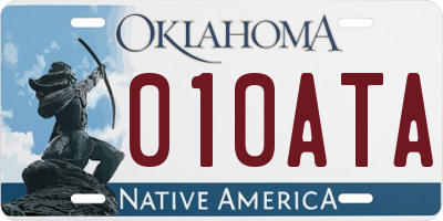 OK license plate 010ATA