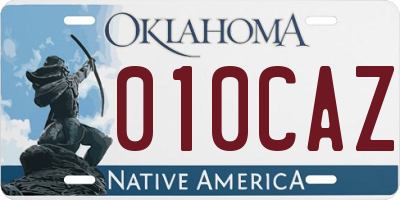 OK license plate 010CAZ
