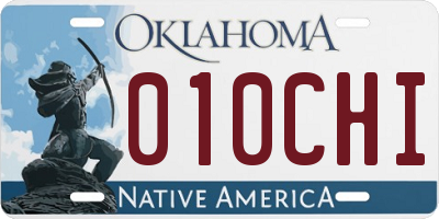 OK license plate 010CHI