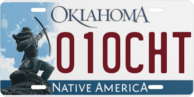 OK license plate 010CHT