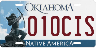 OK license plate 010CIS