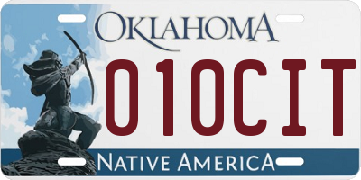OK license plate 010CIT