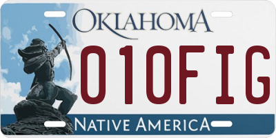 OK license plate 010FIG