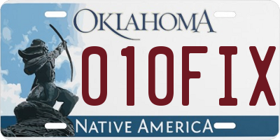 OK license plate 010FIX