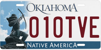 OK license plate 010TVE