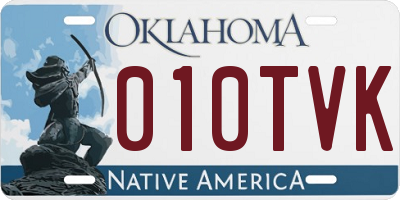 OK license plate 010TVK