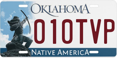 OK license plate 010TVP