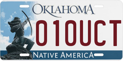 OK license plate 010UCT