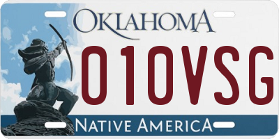 OK license plate 010VSG