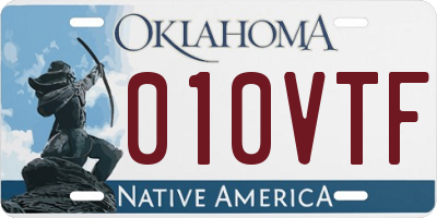 OK license plate 010VTF
