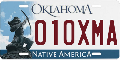 OK license plate 010XMA