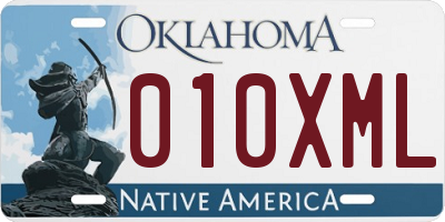 OK license plate 010XML