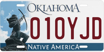 OK license plate 010YJD
