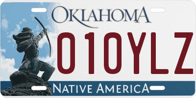 OK license plate 010YLZ