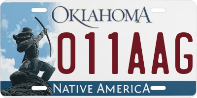 OK license plate 011AAG