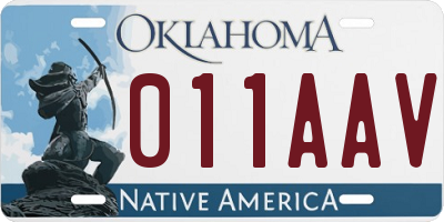 OK license plate 011AAV