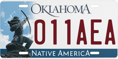OK license plate 011AEA
