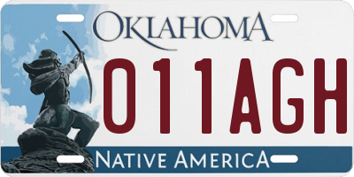 OK license plate 011AGH