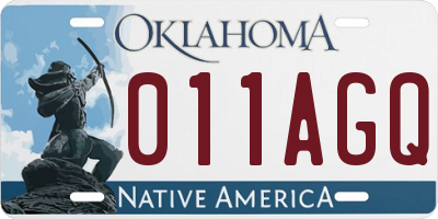 OK license plate 011AGQ