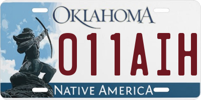 OK license plate 011AIH