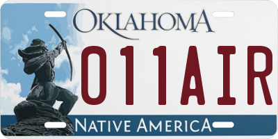 OK license plate 011AIR