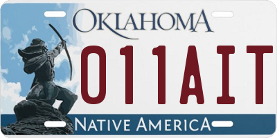 OK license plate 011AIT