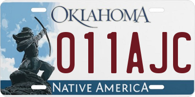 OK license plate 011AJC